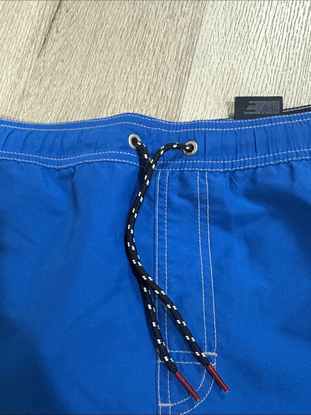 Tommy Hilfiger Men’s Royal Blue Swim Trunks with Drawstring
